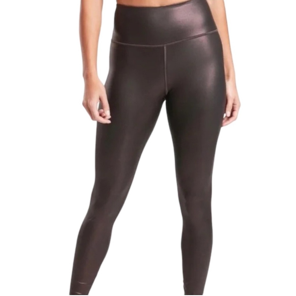 Athleta Elation Ultra High Rise Legging Size Small Shine Shimmer Metallic